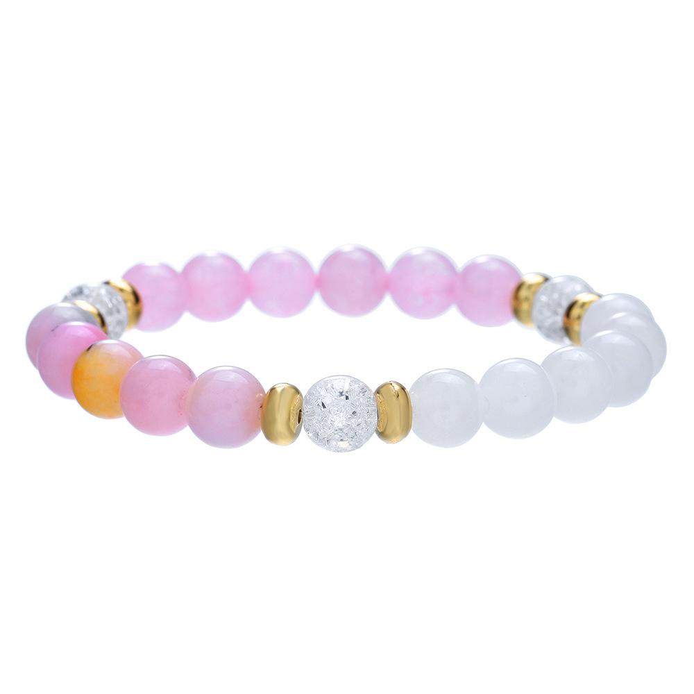 

JYL TS Bracelet 8mm Beaded -Amplifies Intent & Attracts Focused Fortune ZJ13689 темно-розовый