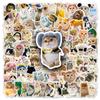 50/100Pcs Cat Emoticon Pack Graffiti Cute Pet Sticker Mobile Luggage Helmet Refrigerator Guitar Decoration Waterproof Sticker