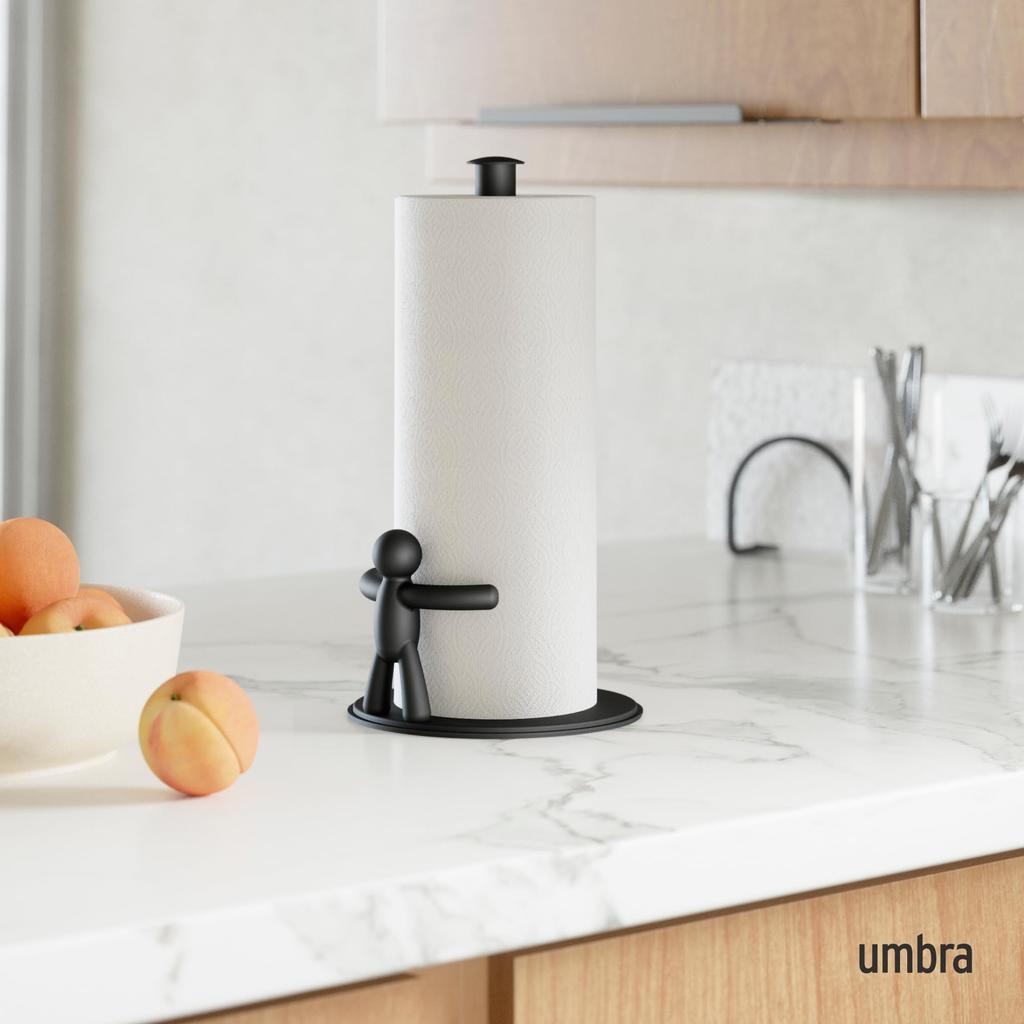 Umbra BUDDY Kitchen Paper Kitchen Paper Storage Holder, Black, Stand,