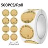 500pcs Round Floral Thank You Stickers Canning Labels for Food Containers Jars,Gift Baking Packing Decor,Can Write