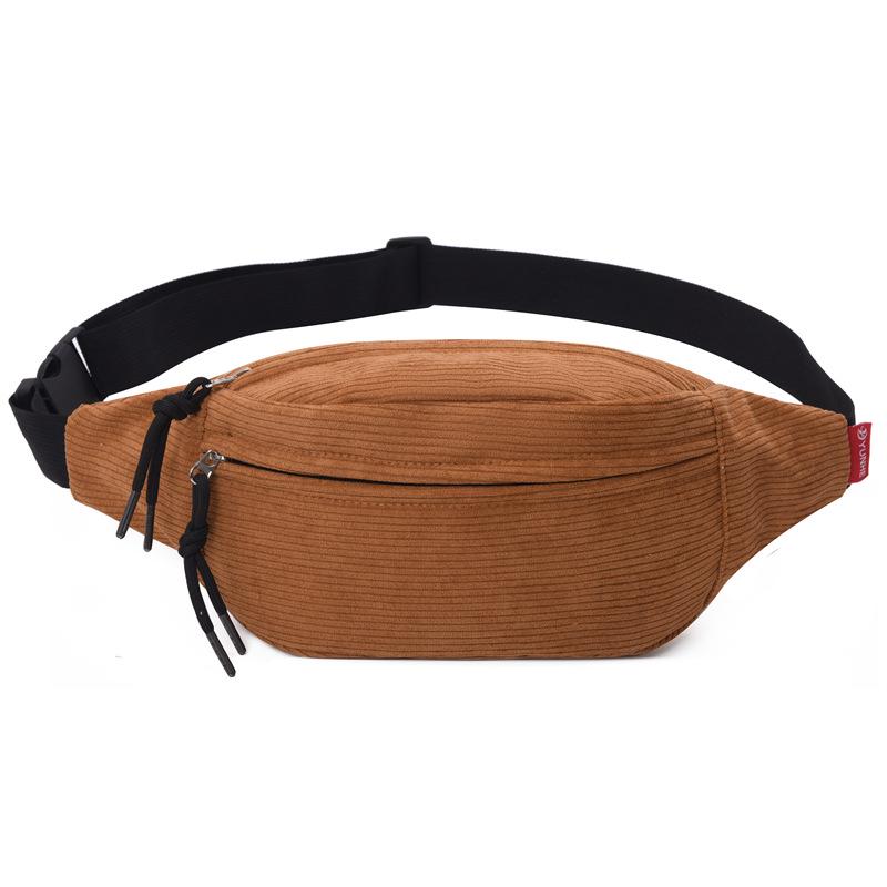 

Korean Style Corduroy Crossbody and Waist Bag for Women - Sporty and Fashionable Casual Chest Bag