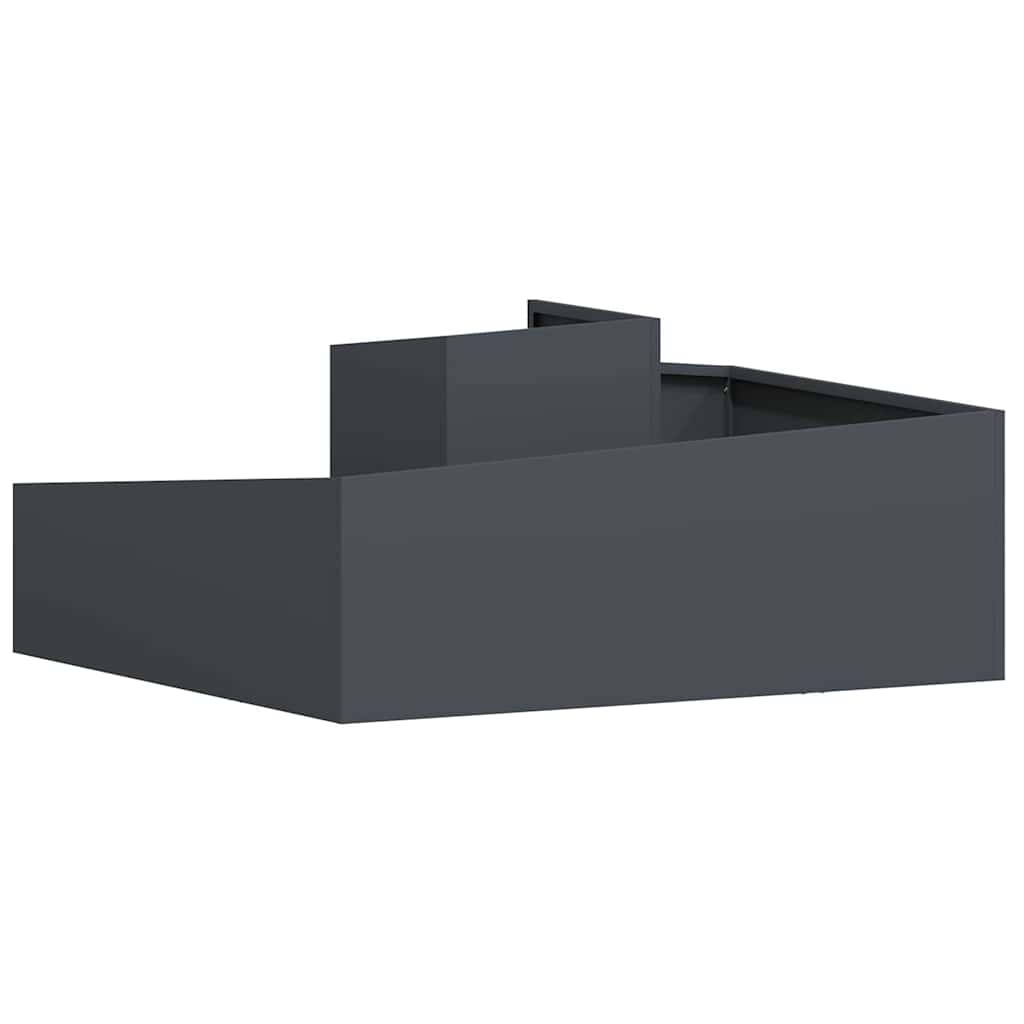 Garden Planter Anthracite 100 X 100 X 50 Cm