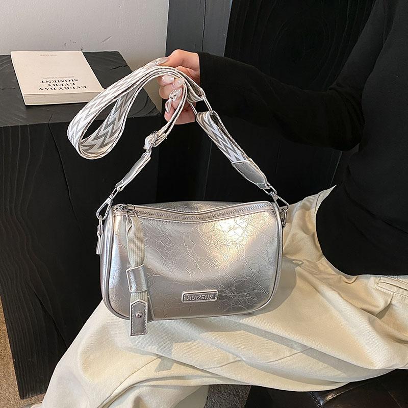 Retro Maillard Pillow Bag for Women  New Wide Shoulder Strap Single Shoulder Crossbody Bag Large Capacity Boston Underarm