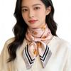 Cartoon Dog Print Women Square Scarf 70x70cm Silk Scarf Cute Shawl  Fashion Accessory
