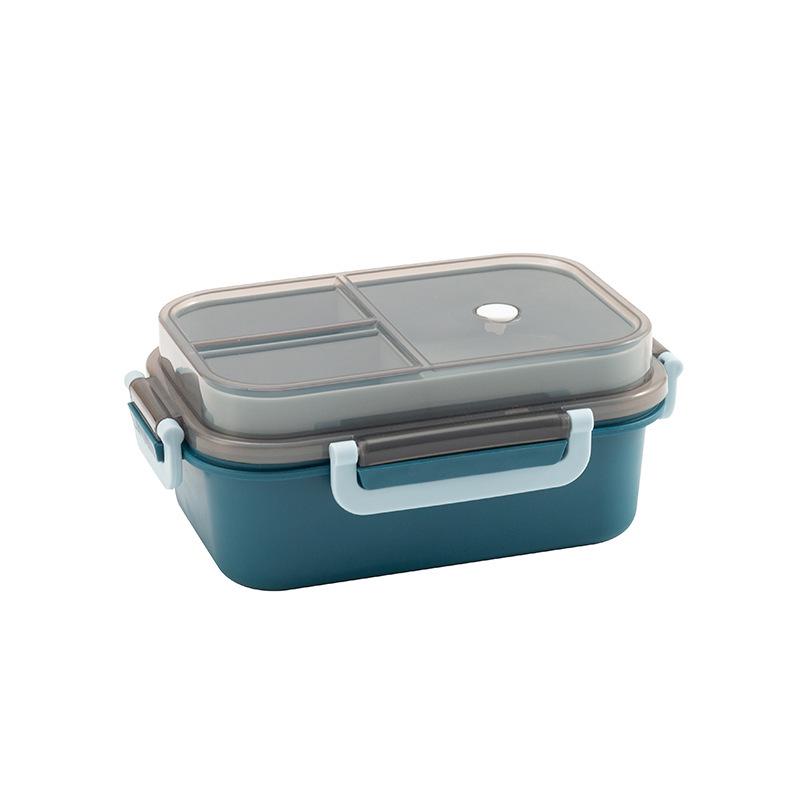 Microwaveable Double-Layer Office & Student Lunch Box with Cutlery