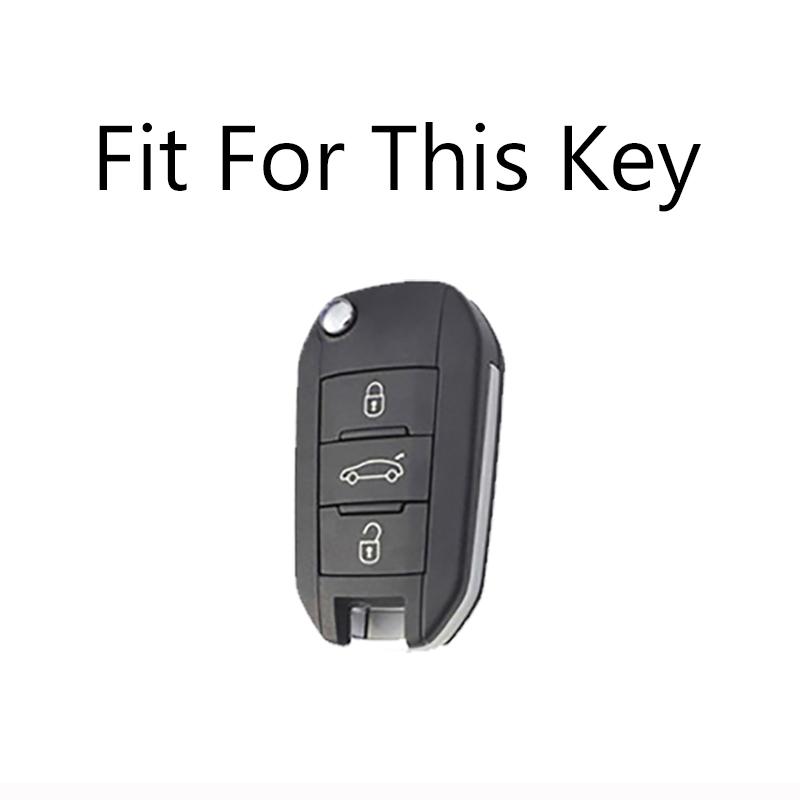 Zinc Alloy Car Key Case Full Cover For Peugeot 3008 208 308 508 408 2008 307 4008 For Citroen C4 C4L Cactus C3 C6 C8 Accessories