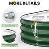 Galvanized Oval Raised Garden Bed 6x3x1 FT Outdoor Planter Box with Open Bottom Rust-Resistant Steel Garden Bed for Vegetables