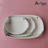 1PC Storage Box Key Wallet Plate Oval Shape Desktop Organizer PU Leather Home Decoration