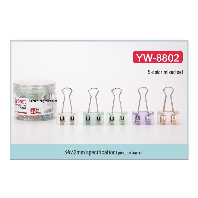 

Colorful Binder Clips in Tube - Large, Medium, Small Sizes - Ideal for Files, Test Papers, and Receipts Morandi Color Mixed