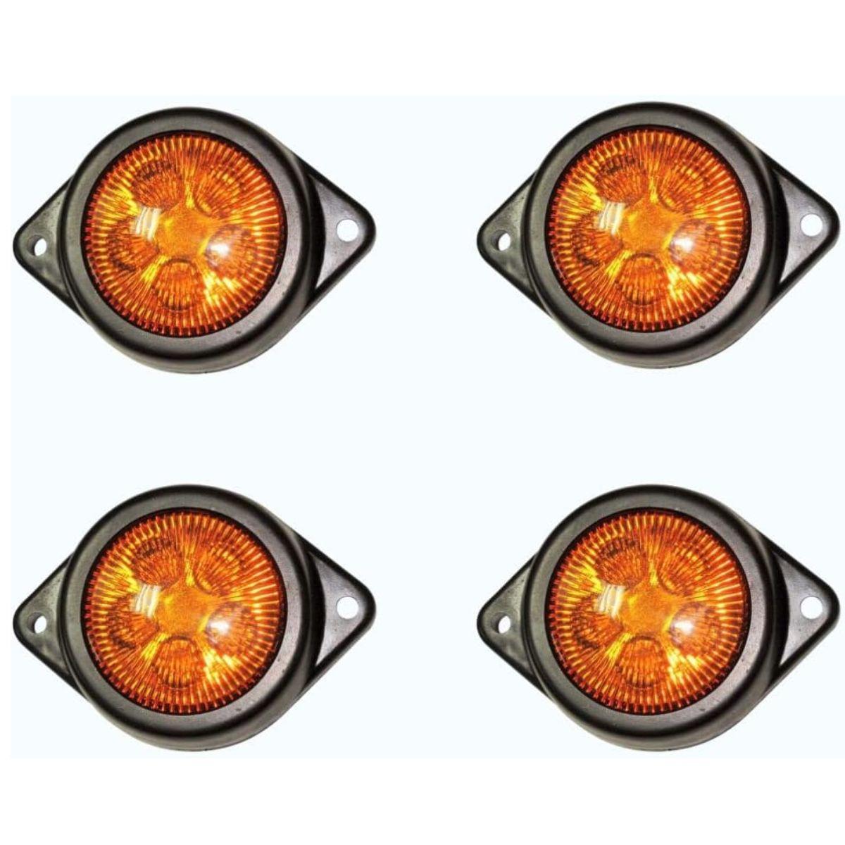 

APSMOTIV 5 Led Trailer Marker Lights 24V Volts Clear Lamp For Truck Trailers Bus, Color Amber, Pack Of 4 | Boat Trailer Lights янтарь