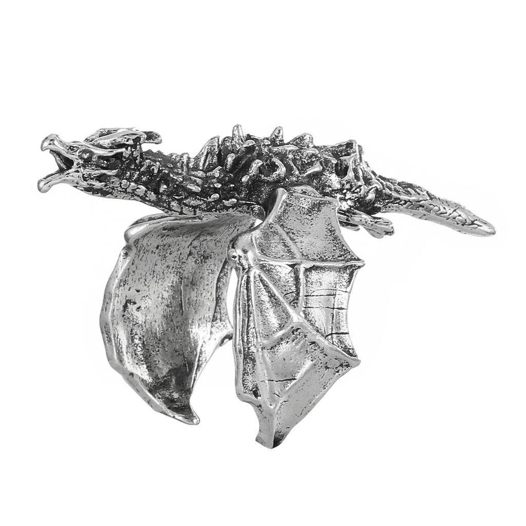 Retro personality flying dragon shape ring niche design masculinity ring ins advanced sense open index finger ring