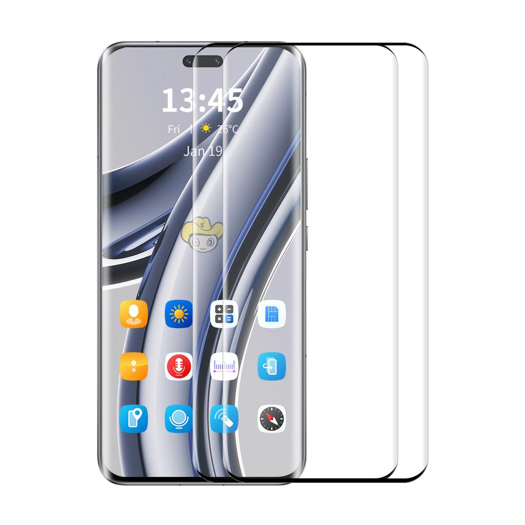 For Honor X9c 5G/Honor X60 Pro 5G 2Pcs Tempered Glass ENKAY HAT PRINCE Screen Protector Clear Screen Film Support Fingerprint Unlock