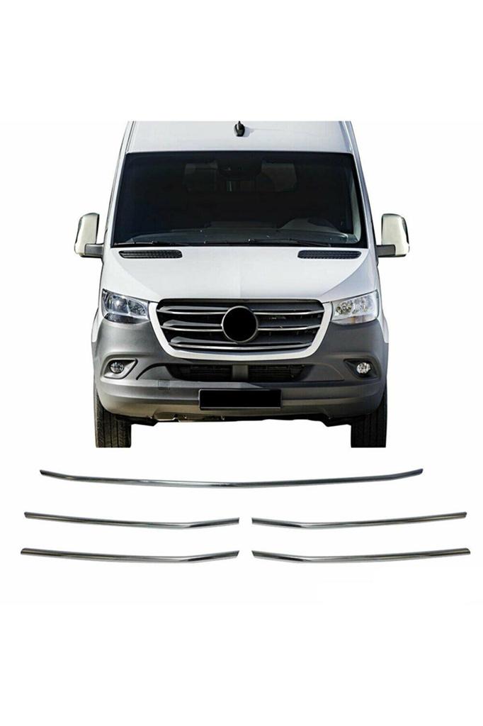 FOR Mercedes Sprinter W907 Grille Chrome Nickel 2019 To 2022-Auto Styling Car Accessories Ornament Splitter Framework Spoiler