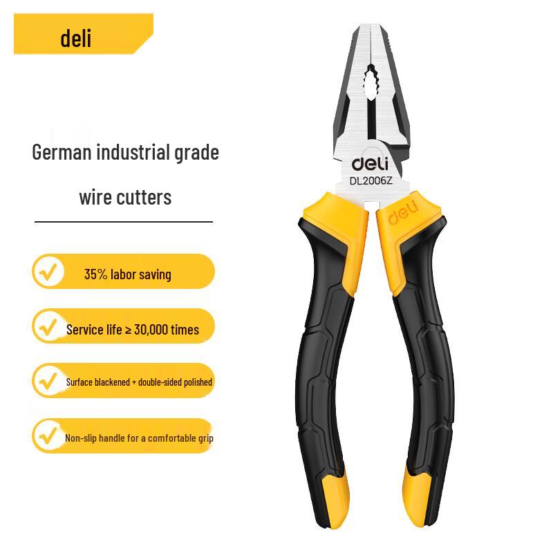 Deli 6-inch Chrome Vanadium Steel Combination Pliers