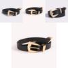 Geometric Pu Leather Belt For Women With Alloy Buckle Fashion Waist Accessory For Spring