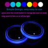 Dalimo LED Cup Holder Lights, 2 Pieces Car Cup Holder LED Lights, 7 Colors
