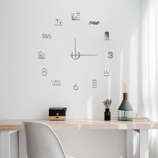 DIY Luminous Wall Clock Silent Movement Easy-to-read Decorative Modern Wall Clock for Living Room Bedroom