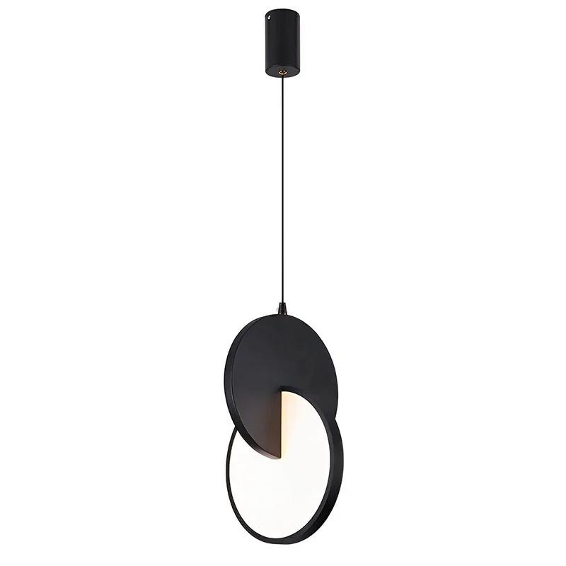 

Nordic Designer Solar Eclipse Chandelier Adjustable Ceiling Panel Suspension Atmosphere Bedside Bedroom Lighting Fixtures Decor Cold light чёрный