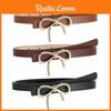 Stylish New Bowknot Decorative Pu Leather Slim Waist Belt For Elegant Women Fashion