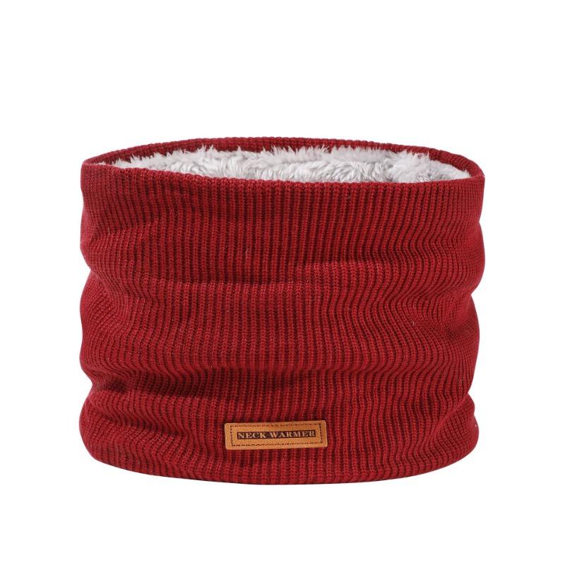 Thickened knitted scarf women's fashion versatile Maillard neck cover winter velvet thermal mask hot sale