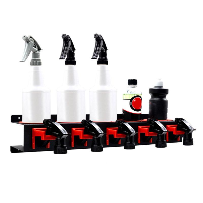Spray Bottle Holder Bottle Storage Rack Car Wash Tool Car Beauty Accessory Cleaning Detailing Tool Organizer for Garage Home
