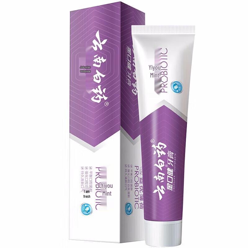 Yunnan Baiyao Jin Kou Jian Refreshing Mint & Lemon Toothpaste, 105g x 6