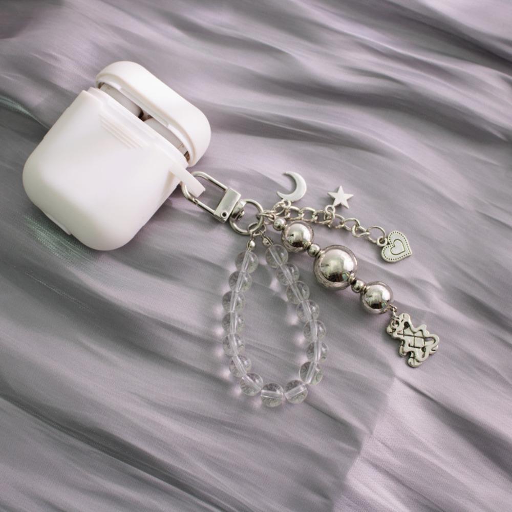 

Love Y2k Earphone Case Pendant Bear Keychain Pendant Beaded KeyChain Bag Decoration love