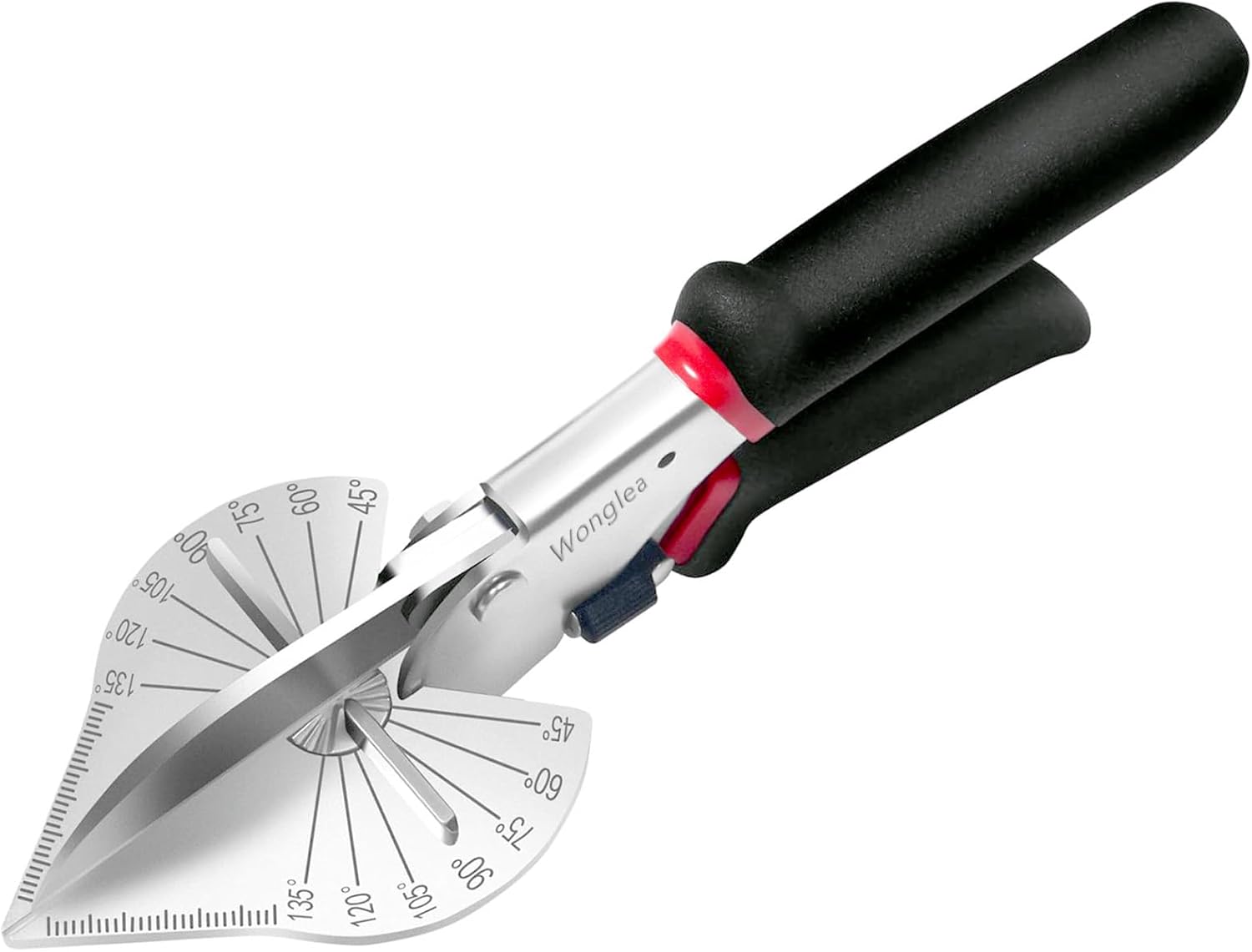 

Trim Miter Shears – 45°-135° Adjustable Cutter for Wood Molding, Quarter Round, Shoe Trim, PVC, Rubber, Craft Sticks, Decorative Edges Miter Shears