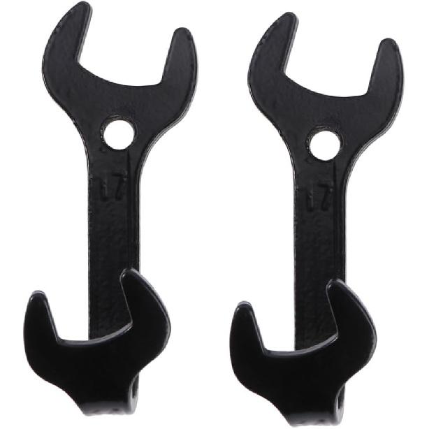 ABOOFAN 2pcs Wrench Coat Hanger Wall Hook Wrench Shape Iron Hanger Storage Hook Smooth Sturdy for Home Dec