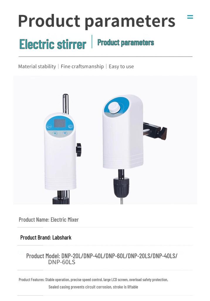 Labshark Digital Display Top-Mounted Cantilever Mixer for Laboratory and Industrial Use