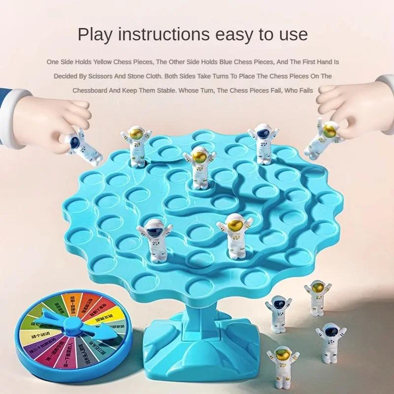 Astronauten Balance Puzzle Tischspiel Gelegenheitsspiel Interaktives Tischkampfspiel für Eltern und Kinder Kinder Stapelbrett Partyspiel