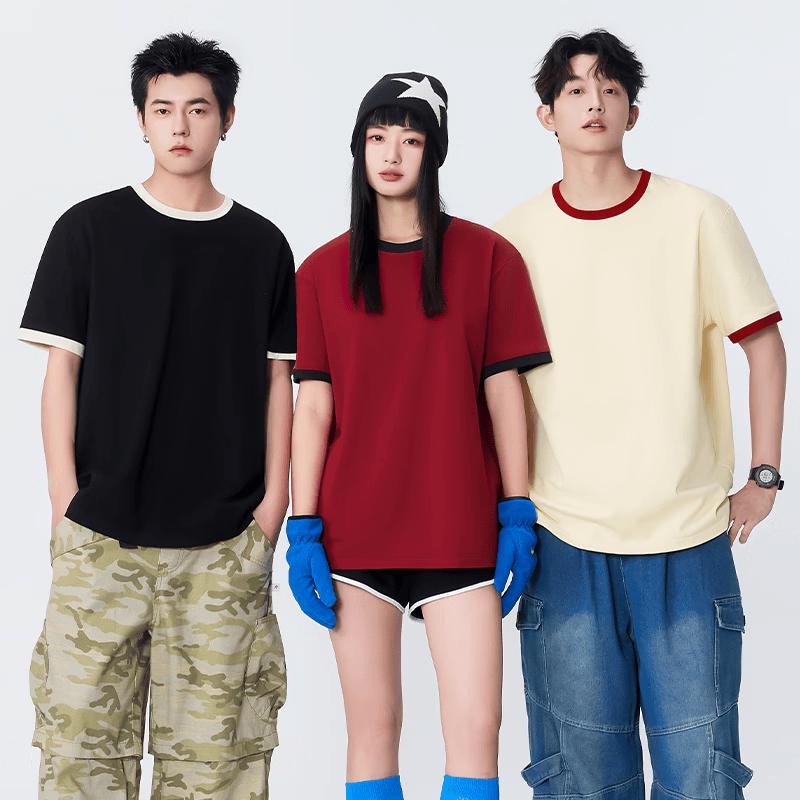 MINISO Men's Retro High Street Casual Short Sleeve T-Shirt