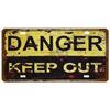 Caution License Plates  Metal Tin Signs for Wall Art Decoration Vintage Tags Metal Automotive Signs For Cafe Bar Club Garage Pub
