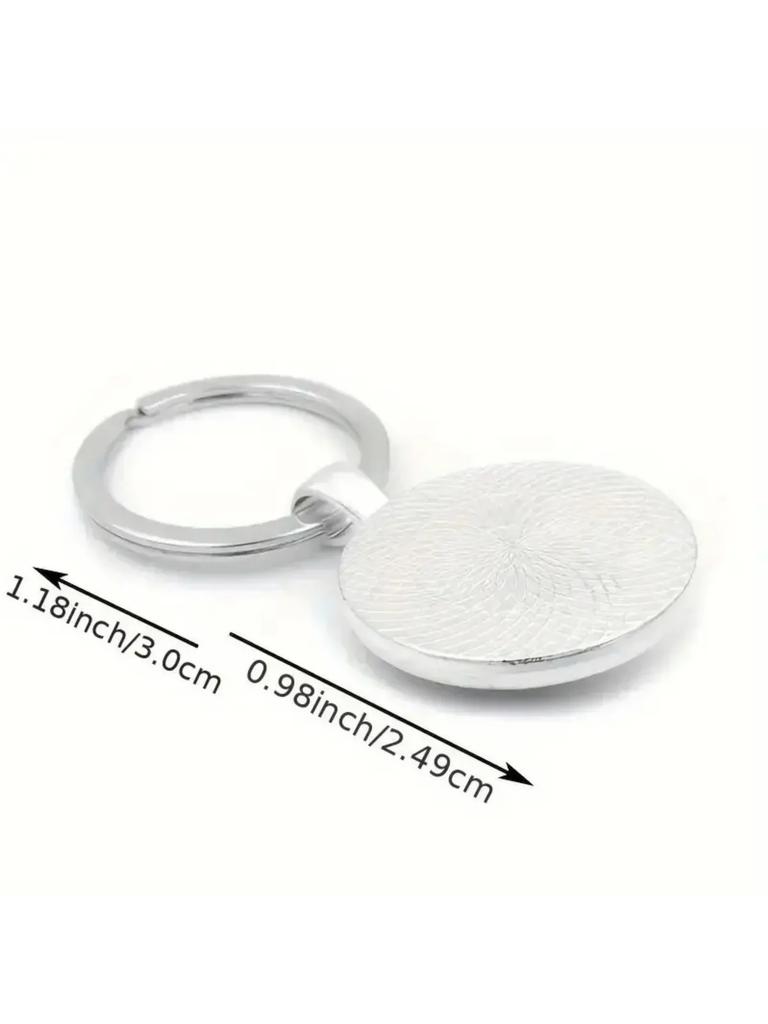 Four-leaf Crystal Glass Keychain Pendant, Cross-border European And American Accessory, Metal Key Ring Ornament, Small Gift.