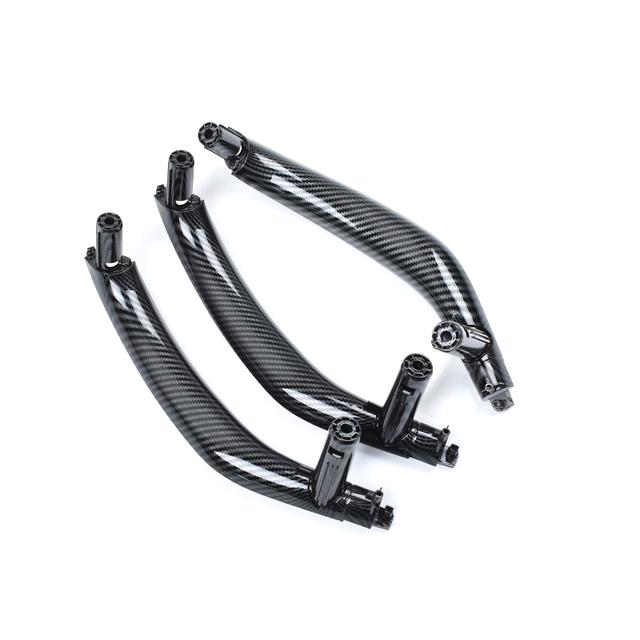 Maniglia Interna Tirante Porta LHD RHD Rivestimento Interno Sostituzione Fibra di Carbonio Per BMW F15 F16 X5 X6 2014-