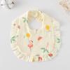 Ruffle Baby Drool Bibs: Pure Cotton Printed Lace Bibs