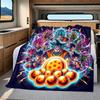 1PC DRAGON BALL  Print Flannel Blanket, High Quality All Seasons, Home Decor, Warmth and Comfort, Perfect for Christmas Gifts
