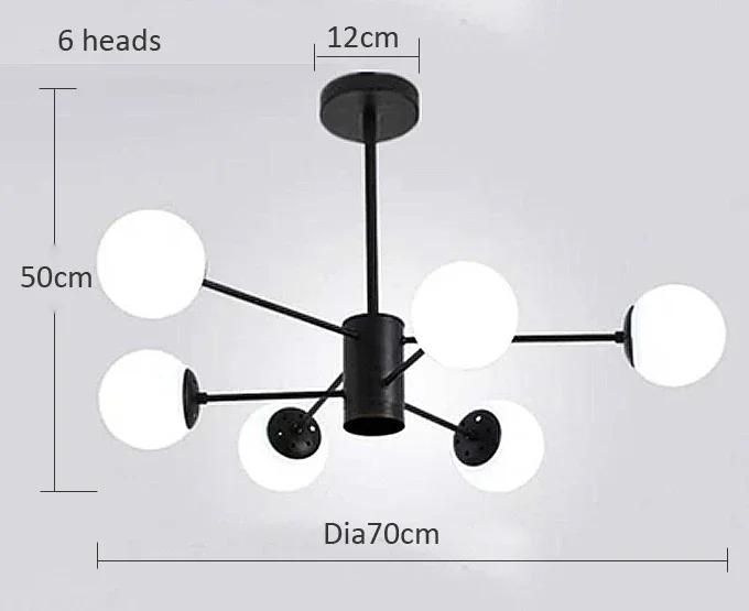 Nordic Luxury Chandelier Living Room Lighting Glass LED Ceiling Modern Design Dining Room Bedroom Kitchen Home Decoration