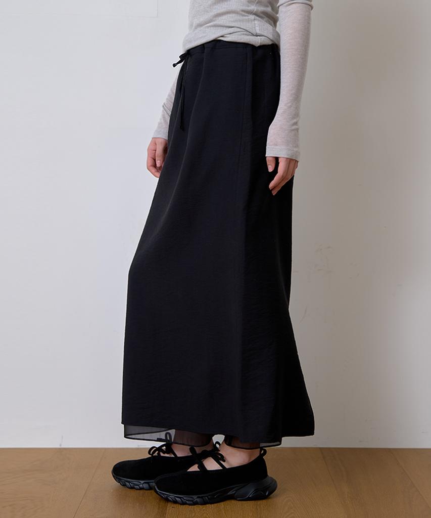Laminez Sheer Layered Skirt - Black