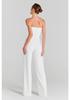 Weißer Perlenverzierte Jumpsuit Romper - Modisches Lässiges Zweiteiliges Set für Damen