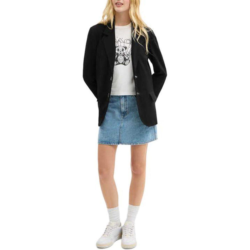 COACH SS25 Business Suit Coat Women's Black CZ924-BLK