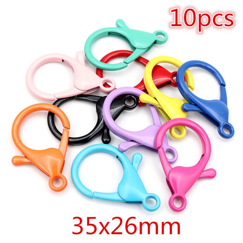 Mixed Styles & Colors Keychain Lobster Clasps with Jump Ring Jewelry Accessories