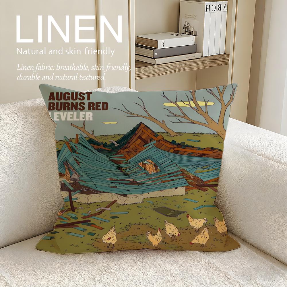 

Music August Burns Red Cushion Cover Pillowcase Set Pcs x x Breathable Washable Sofa Cushion Cover 30X30cm