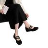 Innere Erhöhungsnieten, Nischendesigngefühl, flache Mary Jane Schuhe aus Wildleder mit doppelreihiger Knopfleiste für Damen 2025 neu retro