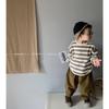 Kinder Mädchen Gestreift Langarm Freizeit Kinder Basic T-Shirt Oberteil
