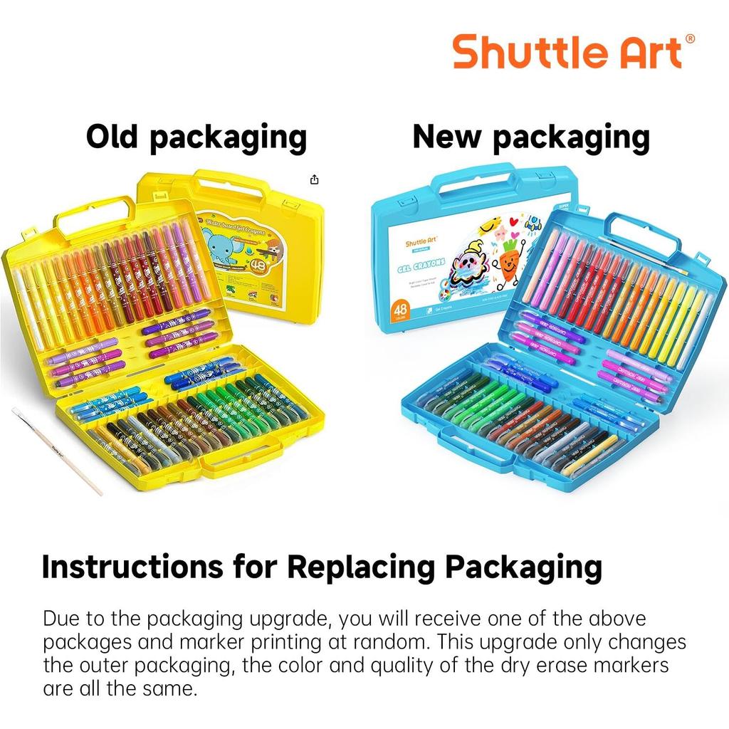 Shuttle Art Color 48 Easy To Can Be Used On Coloring For Entrance Gift Crayons, Pens, Paints, Colors, Washable, Remove, Retractable,