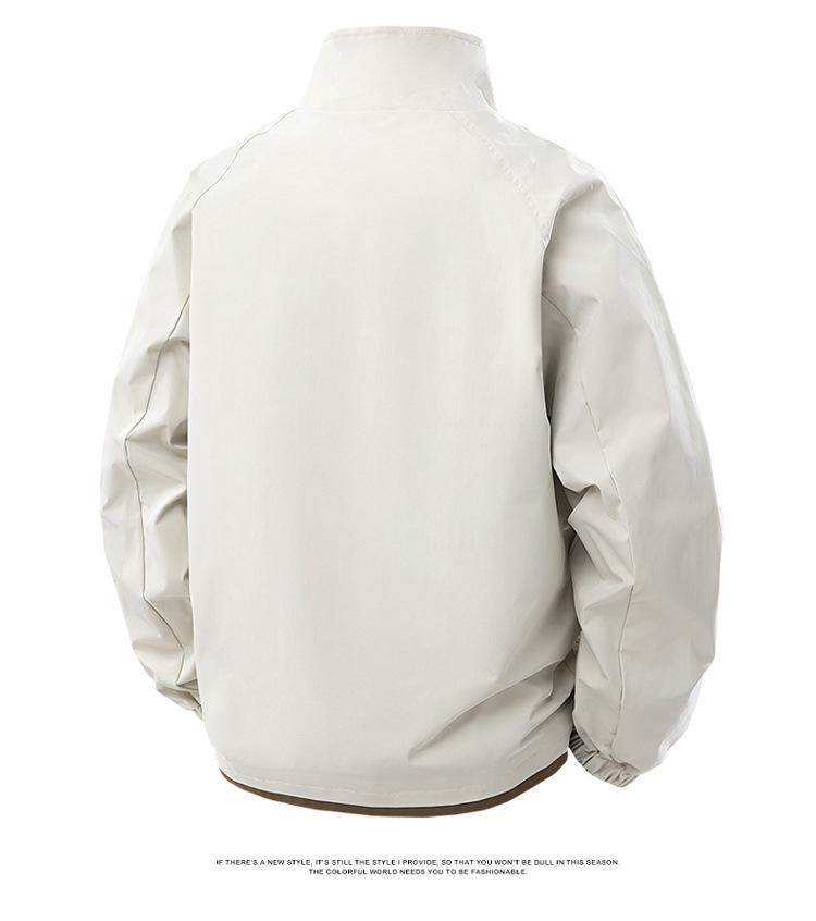 Trendy Men's Stand Collar Plus Size Street Style Jacket - Spring/Autumn Collection