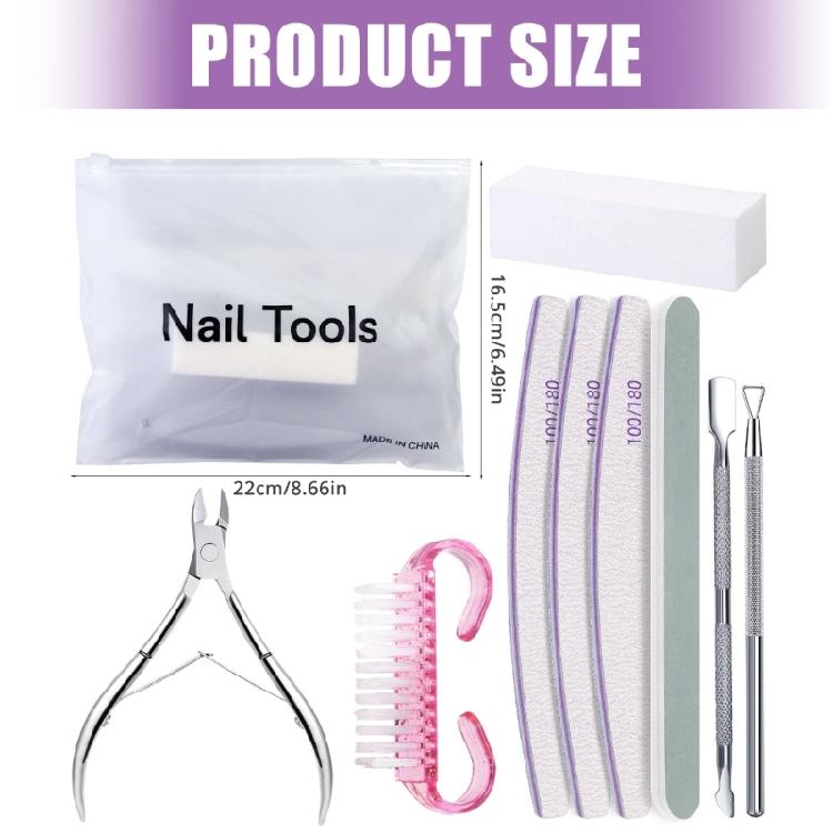 Essentielle 9-teilige Nagelfeilen- und Buffer-Nagelhautschieber-Kollektion für umfassende Maniküre- und Pediküre-Bedürfnisse
