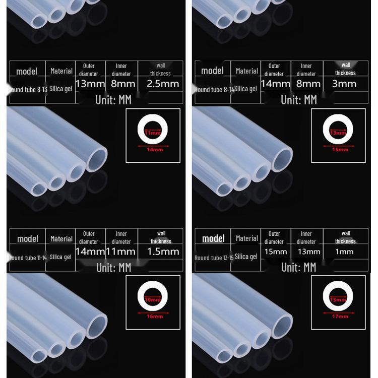 Transparent High-Temperature Odorless Silicone Tube for Air/Water Vacuum Pumps