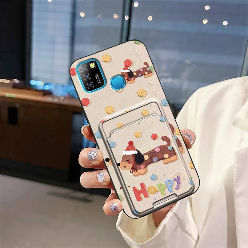 TPU protective Phone Case For infinix X657/Smart5/HOT10 lite Anti-dust Back Cover Cartoon Full wrap Card sleeve Silicone
